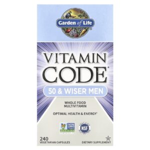 Garden of Life Vitamin Code 50 & Wiser Men Multivitamínico Integral 240 Cápsulas Vegetarianas