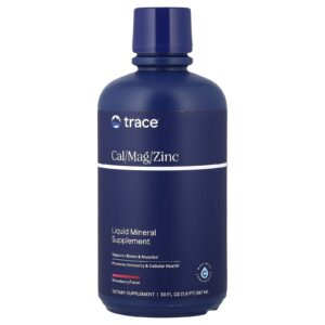 Trace Suplemento Mineral Líquido Cal/Mag/Zinco Morango 887 ml (30 fl oz)