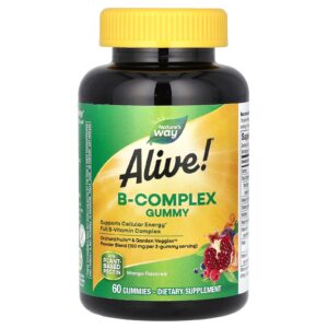Natures Way Alive! Goma de Complexo B Manga 60 Gomas