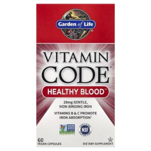 Garden of Life Vitamin Code® Healthy Blood™ 60 Cápsulas Veganas