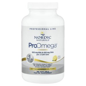 Nordic Naturals ProOmega® Limão 180 Cápsulas Softgel (640 mg por Cápsula Softgel)