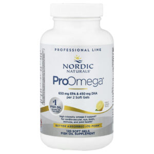 Nordic Naturals ProOmega® Limão 120 Cápsulas Softgel (640 mg por Cápsula Softgel)