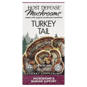 Host Defense Mushrooms™ Turkey Tail 120 Cápsulas (05 g por Cápsula)