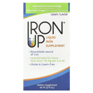 A.C. Grace Company Iron Up Suplemento de Ferro Líquido Uva 60 ml (2 fl oz)