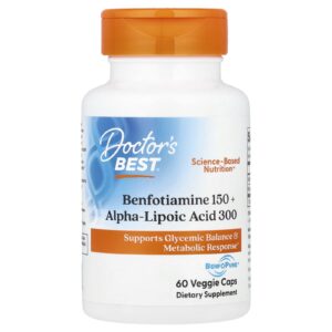 Doctors Best Benfotiamina 150 + Ácido Tióctico 300 60 Cápsulas Vegetais