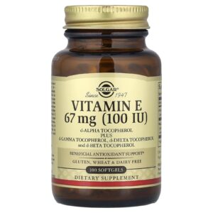 Solgar Vitamina E 67 mg (100 UI) 100 Cápsulas Softgel