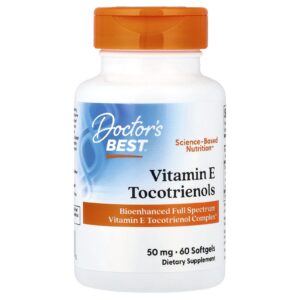 Doctors Best Vitamina E e Tocotrienóis 60 Cápsulas Softgel