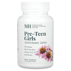Michaels Health Meninas Pré-adolescentes Multivitamínico Diário 120 Comprimidos Vegetarianos