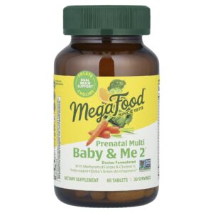 MegaFood Baby & Me 2™ Multivitamínico Pré-Natal 60 Comprimidos
