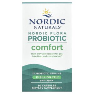 Nordic Naturals Probiótico da Flora Nórdica Conforto 15 Bilhões de UFCs 30 Cápsulas