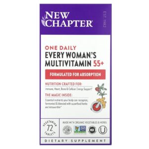 New Chapter Multivitamínico Diário de Cada Mulher com mais de 55 anos 72 comprimidos vegetarianos