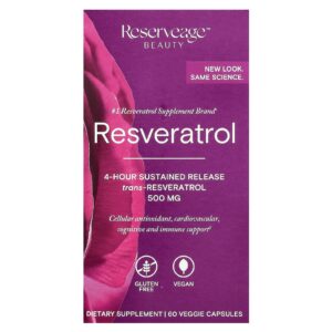 Reserveage Beauty Resveratrol 60 Cápsulas Vegetais