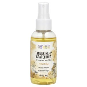 Aura Cacia Spray de Sala & Corpo Tangerina Refrescante & Toranja 4 fl oz (118 ml)
