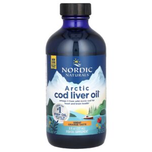 Nordic Naturals Óleo de Fígado de Bacalhau Ártico Laranja 1.060 mg 237 ml (8 fl oz)