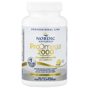 Nordic Naturals ProOmega® 2000 Limão 60 Cápsulas Softgel (1.075 mg por Cápsula Softgel)