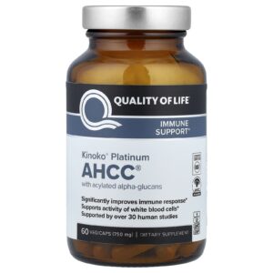 Quality of Life Kinoko® Platinum AHCC® 750 mg 60 Cápsulas Vegetais