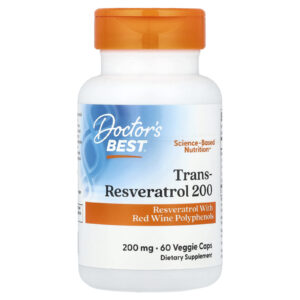 Doctors Best Trans-Resveratrol 200 com Resvinol 200 mg 60 Cápsulas Vegetais