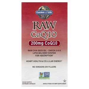 Garden of Life RAW CoQ10 60 Cápsulas Veganas