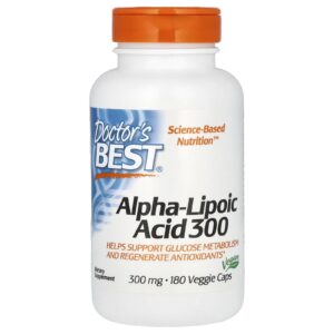 Doctors Best Ácido Tióctico 300 300 mg 180 Cápsulas Vegetais