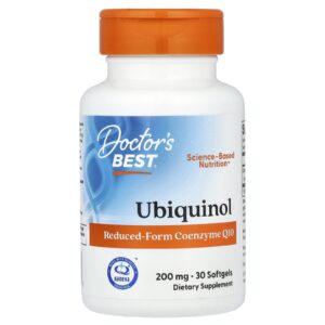 Doctors Best Ubiquinol com Kaneka 200 mg 30 Cápsulas Softgel