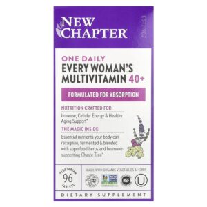 New Chapter One Daily Every Womans Multivitamin™ Acima de 40 Anos 96 Comprimidos Vegetarianos