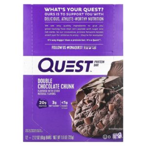 Quest Nutrition Barra de Proteínas Pedaço de Chocolate Duplo 12 Barras 60 g (212 oz) Cada
