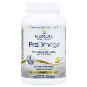 Nordic Naturals ProOmega® Limão 60 Cápsulas Softgel (640 mg por Cápsula Softgel)