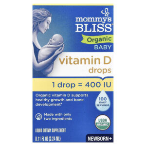 Mommys Bliss Vitamina D Orgânica em Gotas para Bebês A partir de Recém-nascido 324 ml (011 fl oz)
