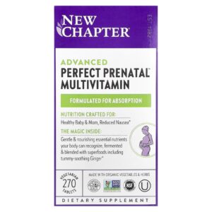 New Chapter Multivitamínico Advanced Perfect Prenatal™ 270 Comprimidos Vegetarianos