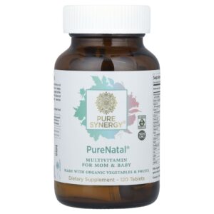 Pure Synergy PureNatal® Multivitamínico para Mamãe e Bebê 120 Comprimidos
