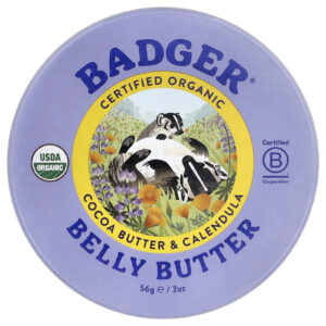 Badger Manteiga de Barriga Orgânica Manteiga de Cacau e Calêndula 56 g (2 oz)