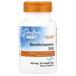 Doctors Best Benfotiamina 300 com BenfoPure™ 300 mg 60 Cápsulas Vegetais