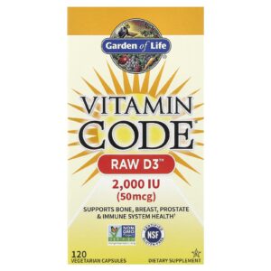 Garden of Life Vitamin Code® RAW D3™ 120 Cápsulas Vegetarianas