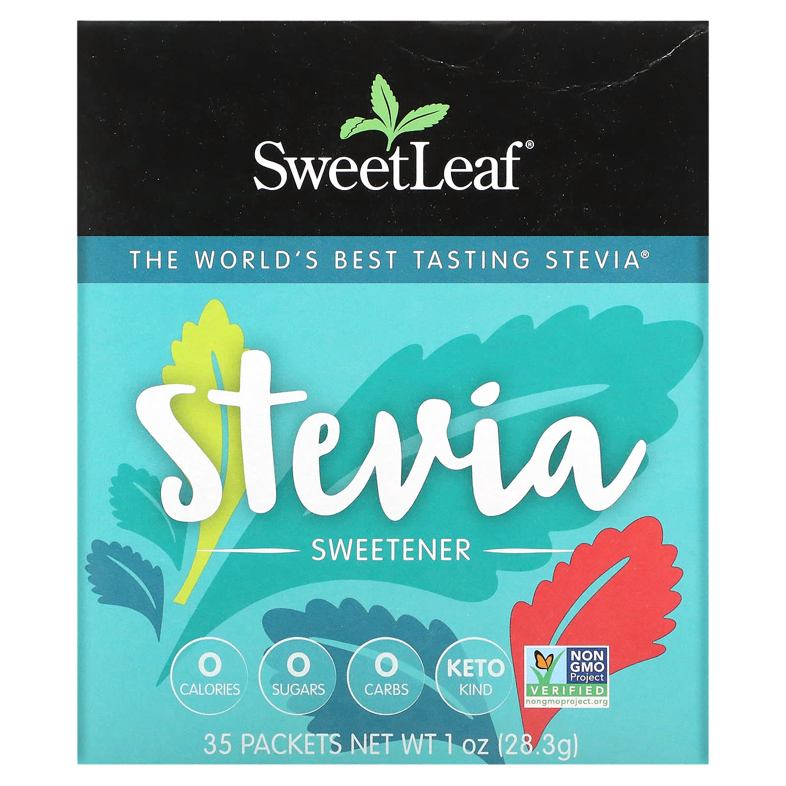 SweetLeaf Stevia Adoçante de Estévia 35 Pacotes 283 g (1 oz)