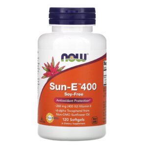 NOW Foods Sun-E 400 268 mg (400 UI) 120 Cápsulas Softgel