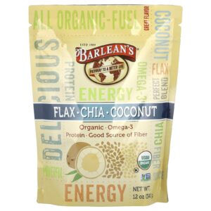 Barleans Mistura de Linhaça Chia e Coco 12 oz (340g)