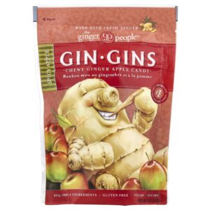 The Ginger People Gin·Gins Doce de Maçã com Gengibre Mastigável Maçã Picante 84 g (3 oz)