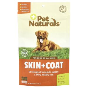 Pet Naturals Pele + Pelos Para Cães Todos os Tamanhos 30 Cápsulas Mastigáveis 60 g (212 oz)