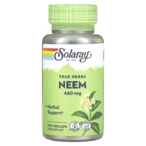 Solaray True Herbs Neem 460 mg 100 Cápsulas VegCaps