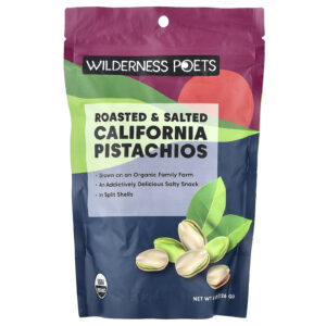 Wilderness Poets Pistaches Californianos Orgânicos Torrados e Salgados 226 g (8 oz)