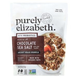Purely Elizabeth Granola De Grão Antigo. Sal Marinho de Chocolate + Probióticos 227 g (8 oz)