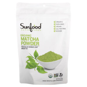 Sunfood Superalimentos Matcha Orgânico em Pó 113 g (4 oz)