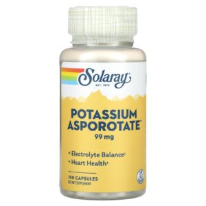 Solaray Asporotato de Potássio 99 mg 100 Cápsulas