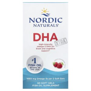 Nordic Naturals DHA Xtra™ Morango 60 Cápsulas Softgel