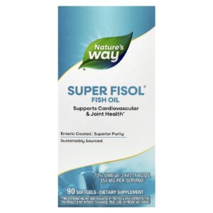 Natures Way Óleo de Peixe Super Fisol® 90 Cápsulas Softgel (500 mg por Cápsula Softgel)