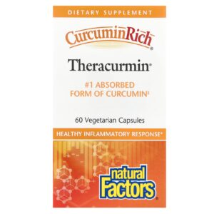 Natural Factors Curcuminich® Theracurmin® 30 mg 60 Cápsulas Vegetarianas