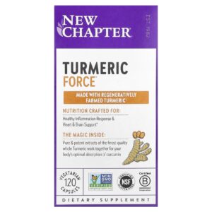 New Chapter Turmeric Force 120 Cápsulas Vegetais