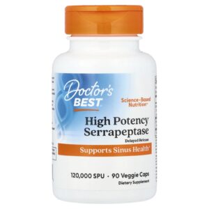 Doctors Best Serrapeptase de Alta Potência 90 Cápsulas Vegetais
