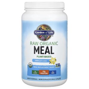 Garden of Life Shake Substituto de Refeições RAW Organic Baunilha 1.050 g (3704 oz)