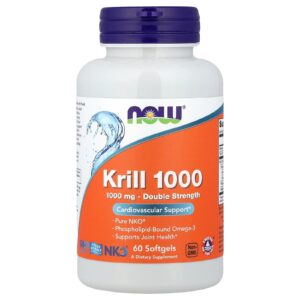 NOW Foods Krill 1000 1.000 mg 60 Cápsulas Softgel